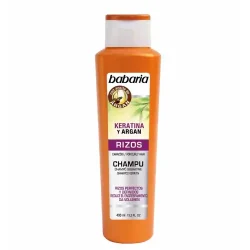 شامپو باباریا روغن آرگان و کراتین موی فر