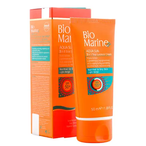 0010294drp ضد آفتاب بایو مارین بژ روشن پوست معمولی و خشک SPF 50