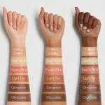 تست رنگ پالت کانتور کرمی شیگلم 6 رنگ Steroo Face Six روی دست