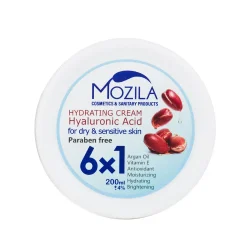 کرم آبرسان کاسه ای موزیلا هیالورونیک اسید و روغن آرگان پوست خشک حساس