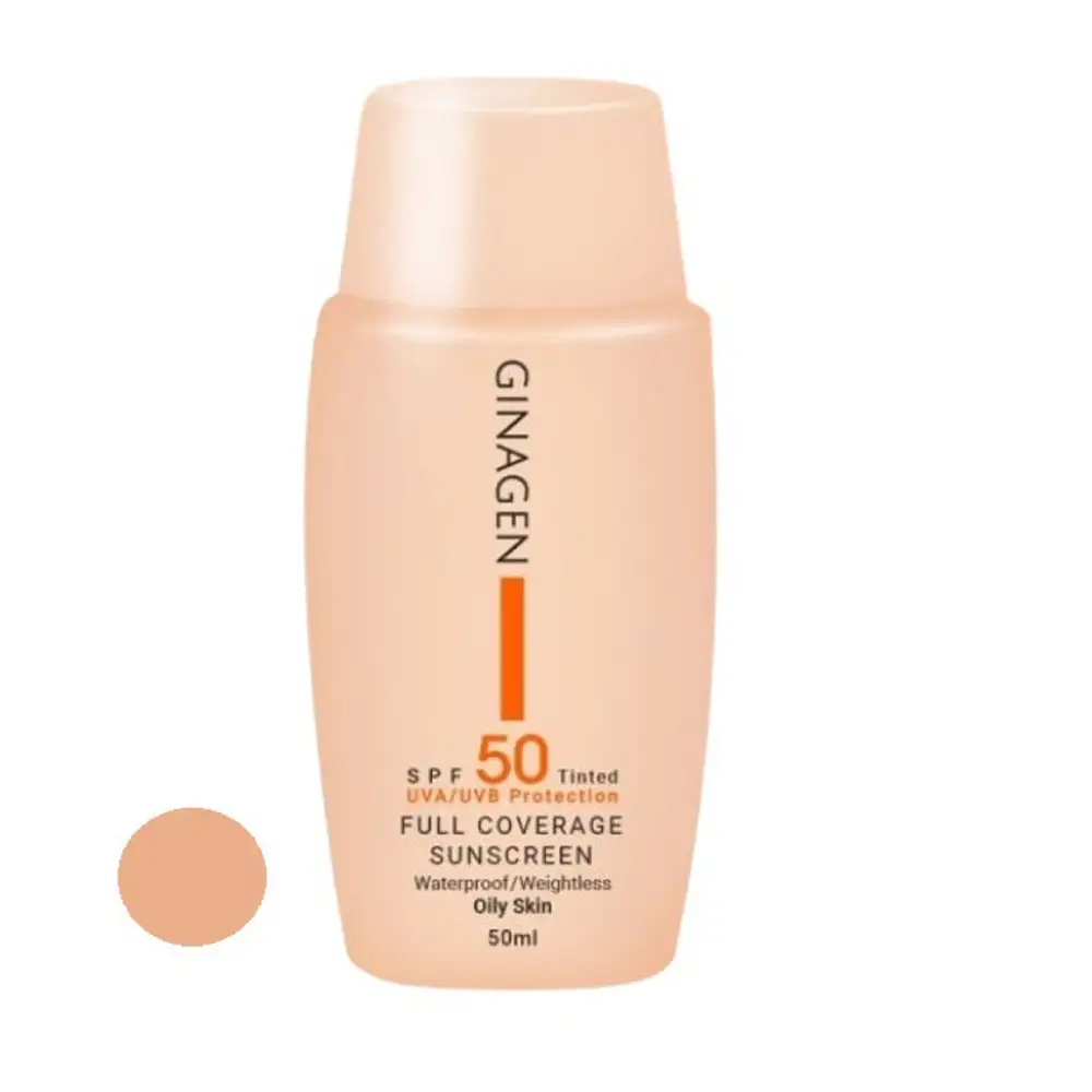 0010294jf2 ضد آفتاب رنگی ژیناژن شماره 03 پوست چرب SPF50