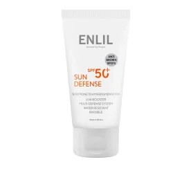 کرم ضد آفتاب بی رنگ انلیل پوست مستعد لک سان دیفنس SPF 50