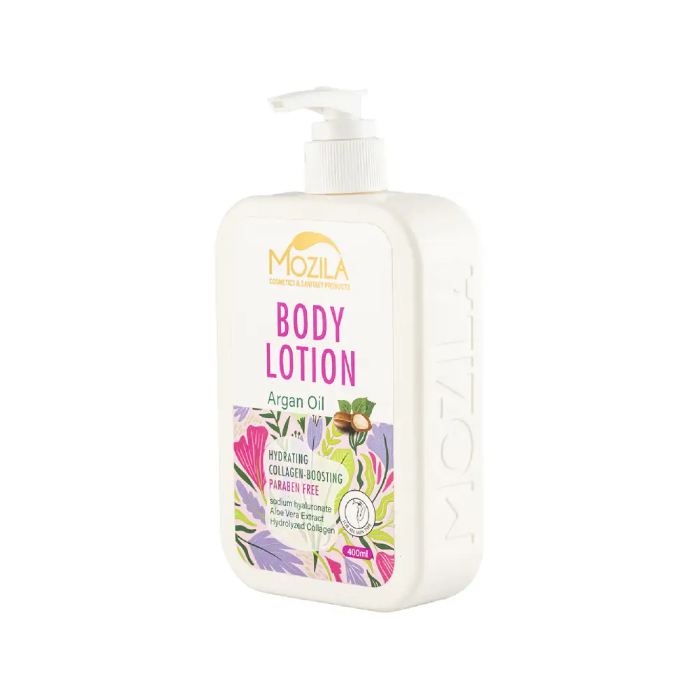 0010295pja لوسیون بدن آبرسان موزیلا حاوی هیالورونیک اسید و روغن آرگان