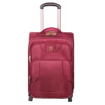 چمدان پولو کلاس زرشکی زیپ دوبل سایز کوچک ارتفاع 50 سانتی متر