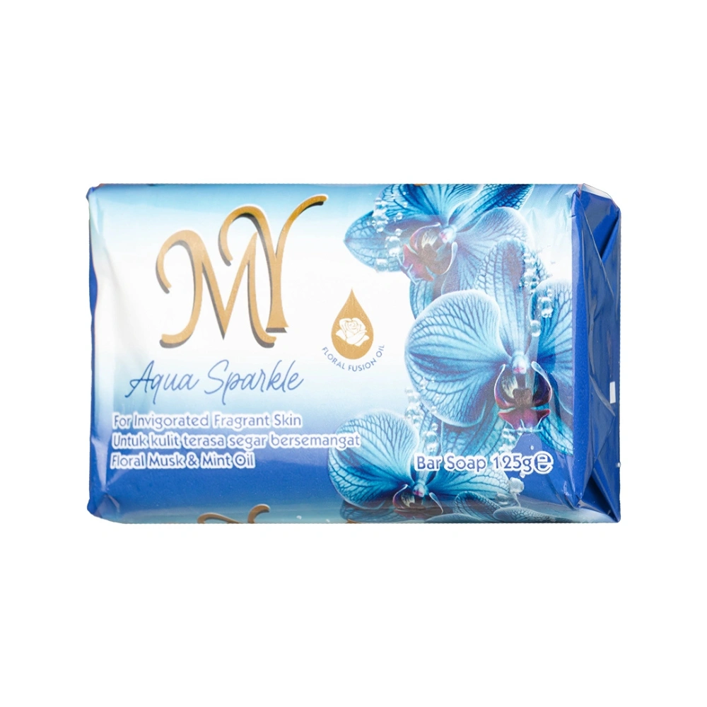 0010383pny صابون شستشو صورت و بدن مای مدل Aqua Sparkle مشک برگ نعناع