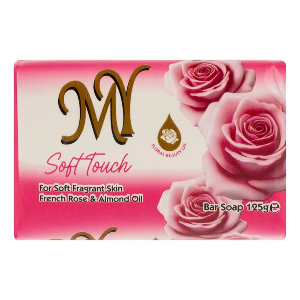 0010383uh6 صابون شستشو صورت و بدن مای مدل Soft Touch گل رز و بادام