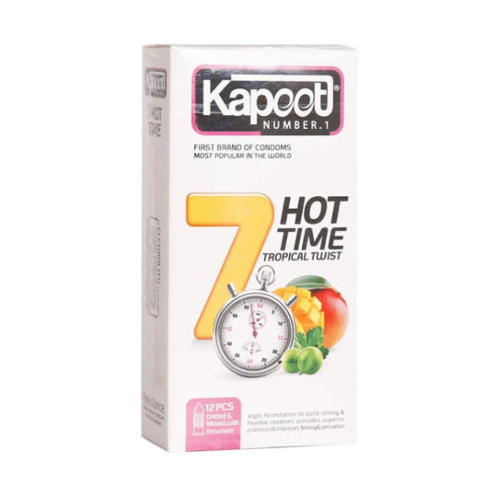 00104287h9 کاندوم 7 کاره 12 عددی کاپوت مدل Hot Time