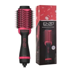 سشوار برس‌ دار حالت‌ دهنده انزو پروفشنال مدل 4118L رنگ مشکی قرمز