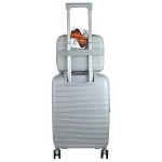 پشت ست دو عددی چمدان مونزا مدل YTQ1 رنگ نقره ای